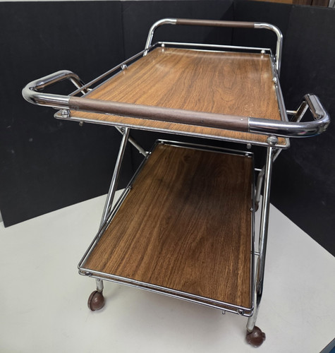 Vintage serving cart folding - cart,