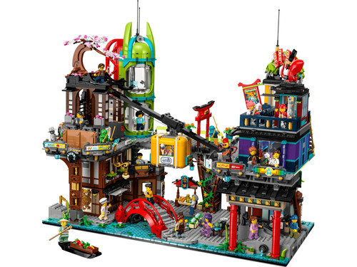 6163pcs ninjago city markets - city,