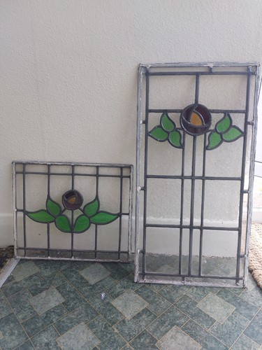 Original leaded stained glass - leaded,