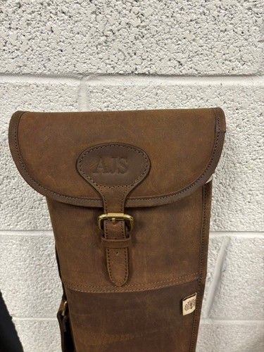 Devonshire leather gun slip - leather, up