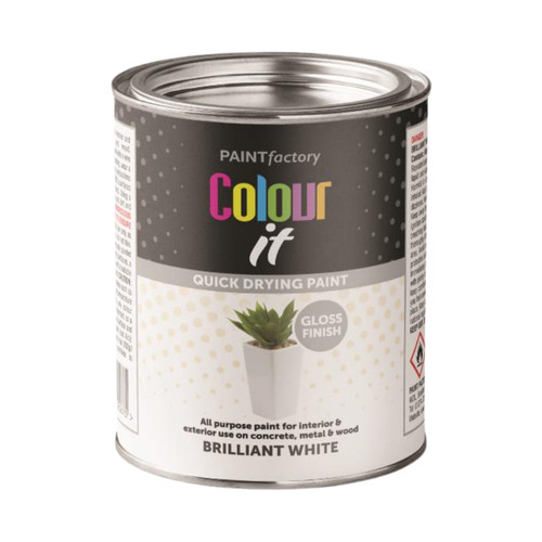 White gloss paint tin for - tin, wood