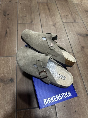 Taupe birkenstock boston clogs - birkenstock,