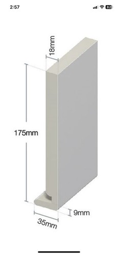 Fascia board white 175mm - 175mm, high