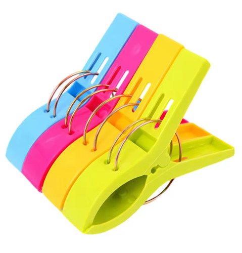 4pcs beach towel - towel, clips