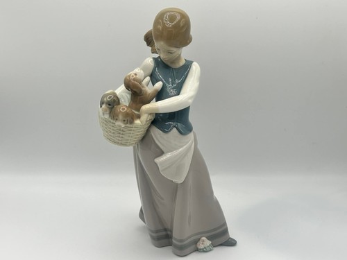 Lladro basket puppies no - basket,