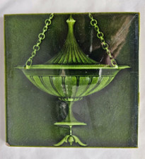 ELEGANT SHINY PILKINGTON MAJOLICA ANTIQUE 6 INCH TILE