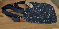Fat Face Janie Woodland Canvas Crossbody Bag BNWT Navy
