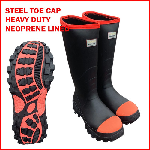 Neoprene lined wellies safety - neoprene,