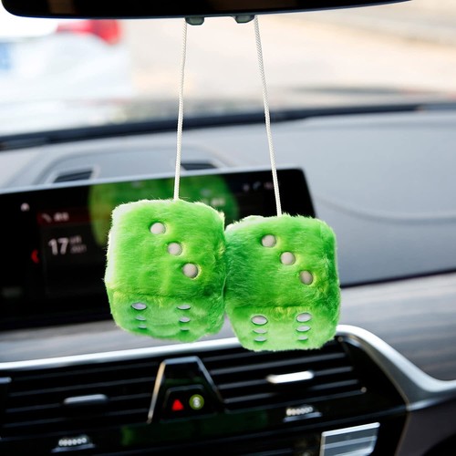 Green retro hanging dice - green,