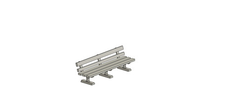 Bench pack model railway - bench, 5