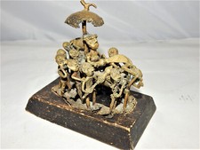 Small Antique African Brass Sculpture (Asante?) King Procession