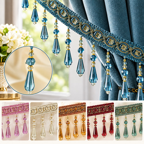 Curtain tassel crystal - tassel, beaded