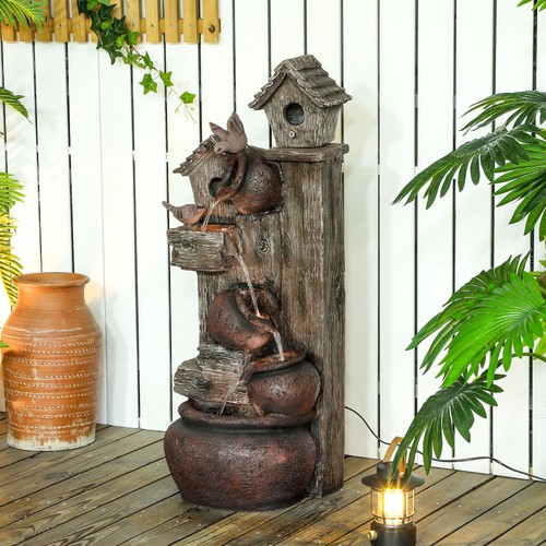 Waterfall fountain with - waterfall,