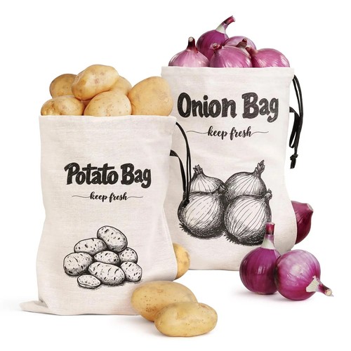 Onion potato storage bag - bag, large