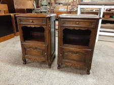 Lovely Pair Antique French Oak Bedside Cabinets In Excellent Condition 