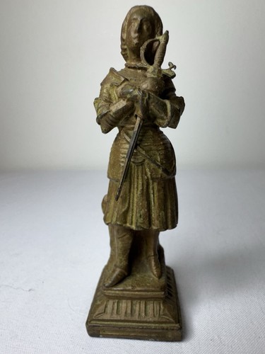 Joan arc spelter statue - spelter,