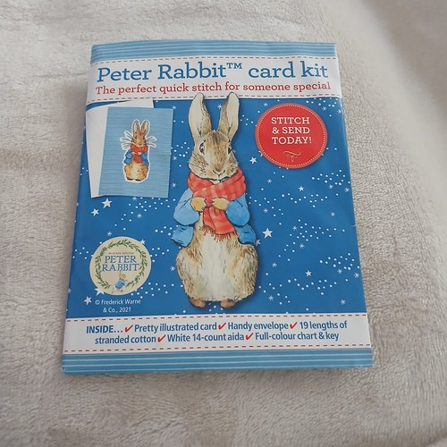Peter rabbit card cross stitch - rabbit,