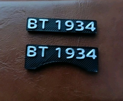 Number plates 1934 - bt, suits