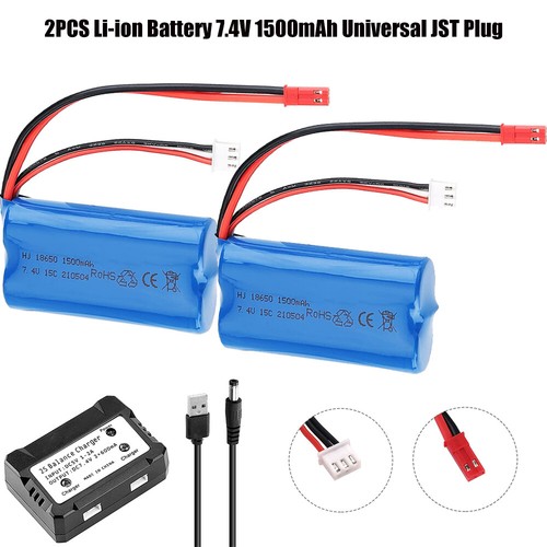 1500mah li ion battery - 2x, 7.4v