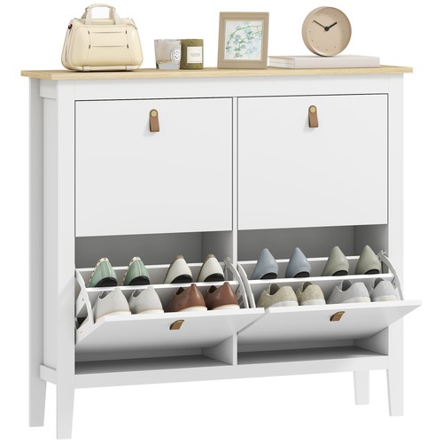 Homcom drawer shoe cabinet - drawer,