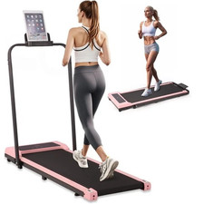 Foldable Electric Treadmill Walking Pad 8-12Km/h Underdesk Running Pad 93-110cm