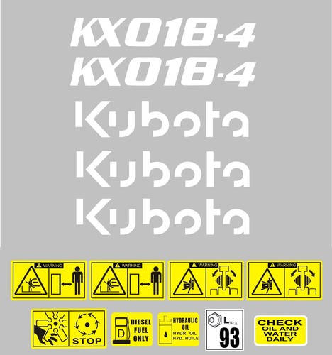 Decal sticker set kubota - sticker, set.