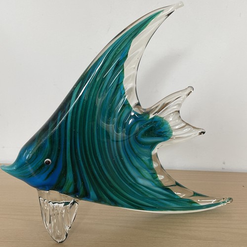 Glass angel fish ornament - fish,