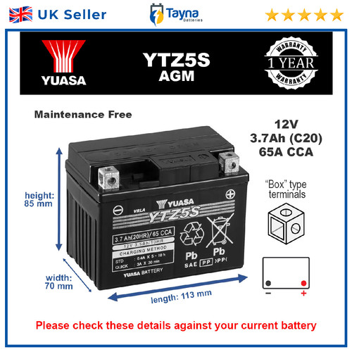 Genuine yuasa ytz5s high - ytz5s, power