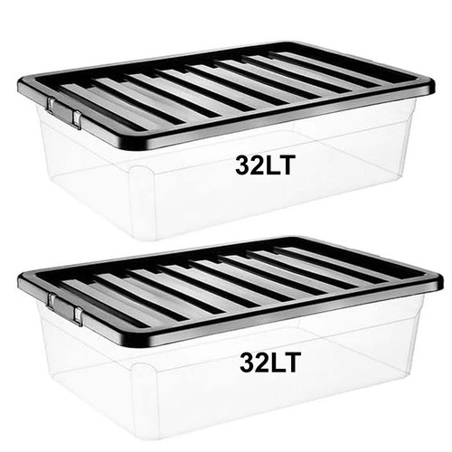 32l underbed storage boxes - 2x,