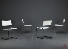 Thonet S33 cantilever leather white Bauhaus design classic chair TOP
