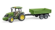 BRUDER John Deere 5115M with Tipping Trailer - B102108 - FARM TOY / TRACTOR