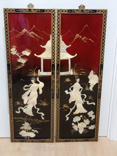 Vintage large japanese red and - japanese,
