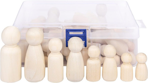 Wooden peg dolls 50pcs - peg, dolls,