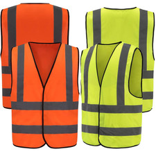 Hi Viz Vest Yellow High Vis Safety Orange EN471 High Visibility Waistcoat Jacket