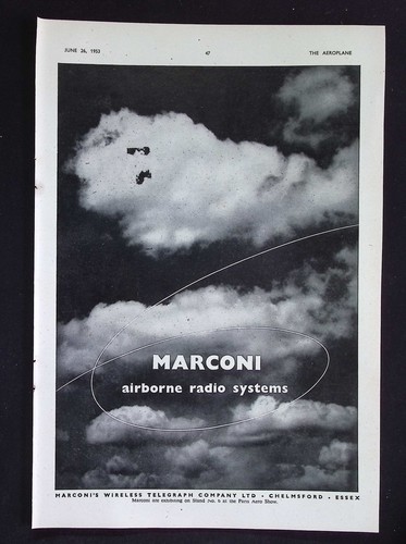 Original 1953 advert marconi - original,