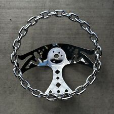 Factory Second 11" Polished Chain Steering Wheel Mudflap Girls -3 Hole