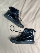 Dr Martens Mayer Black Leather High Top Boots Size UK10 EU45