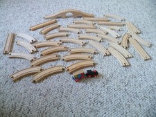 Wooden Train Set Track Bridge