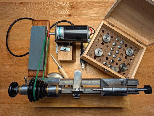 Watchmaker lathe set - lathe, peerless