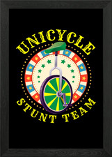 Unicycle Stunt Team Framed