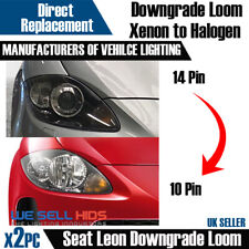 Seat Leon MK2 Bi Xenon to Halogen Headlight Adapters DRL Wiring Loom Harness H7