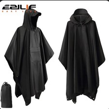 3 in 1 Outdoor Military Raincoat Hooded Sleeve Waterproof Rain Poncho Motorcycle