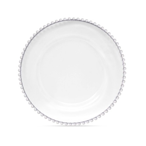 Charger plates with beaded - plates,