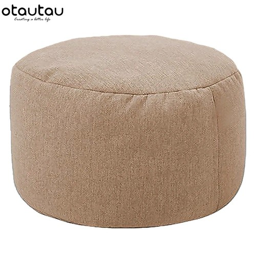 Round stool linen bean bag - round,