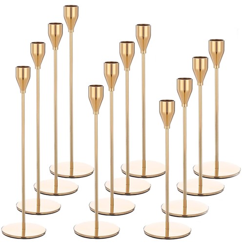 Set candle holders gold - of, 12