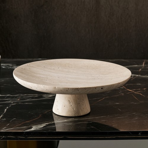 Marble pedestal tray - marble,
