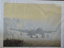 Off Duty - 'Lancester At Rest' by Gerald Coulson. Classic Vintage repro Picture.