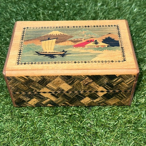 Vtg japanese inlaid wood - vtg,