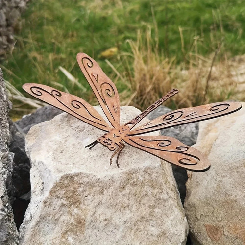 Rustic metal dragonfly - pc,