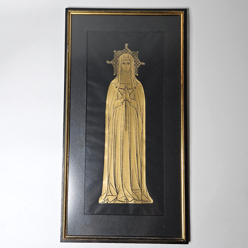 Vintage brass rubbing - brass,